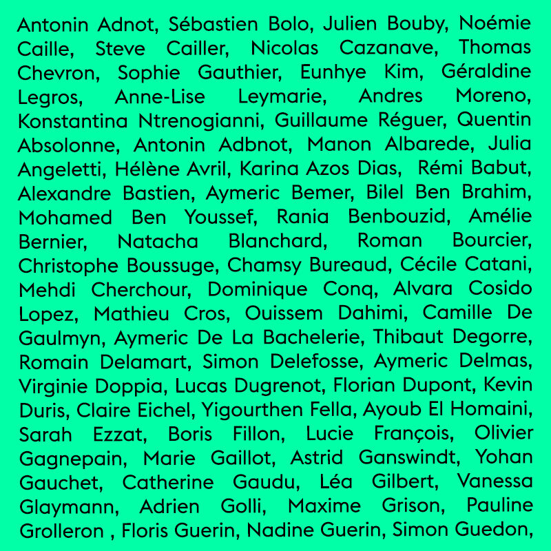 Liste collaborateurs partie 1 Liste collaborateurs partie 1