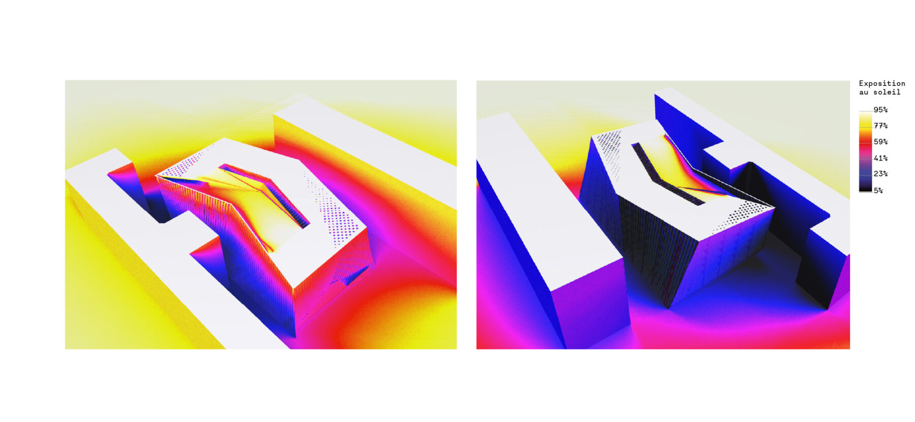 Quantification visuelle de lexposition directe des parois du batiment