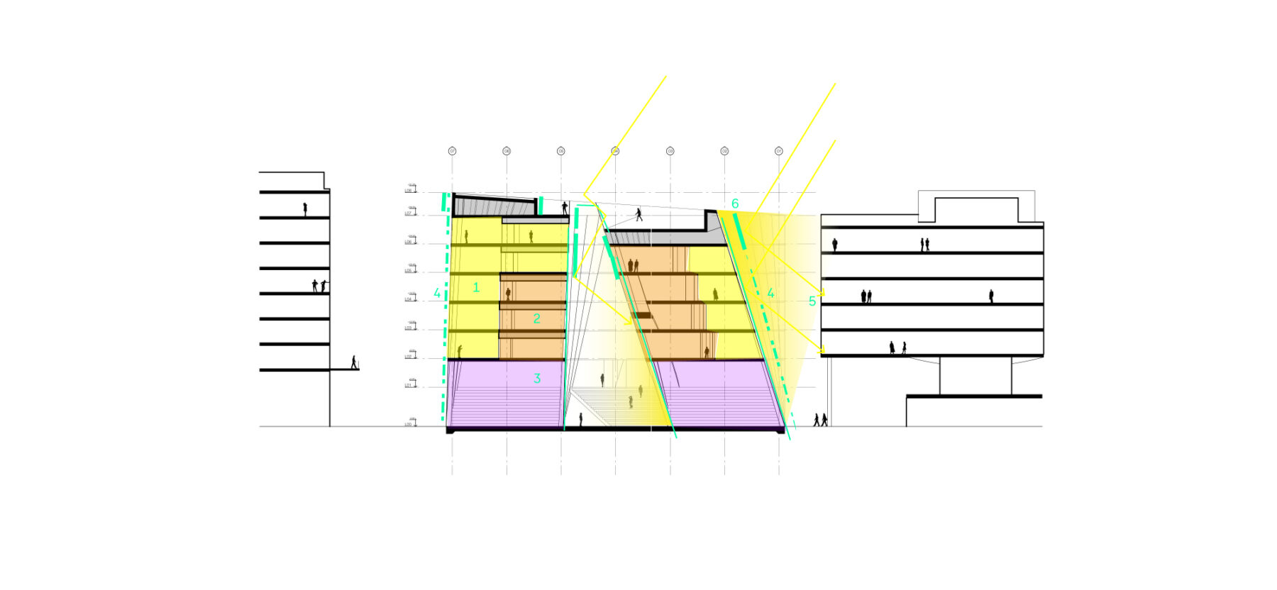 Amener la lumiere naturelle au coeur de latrium