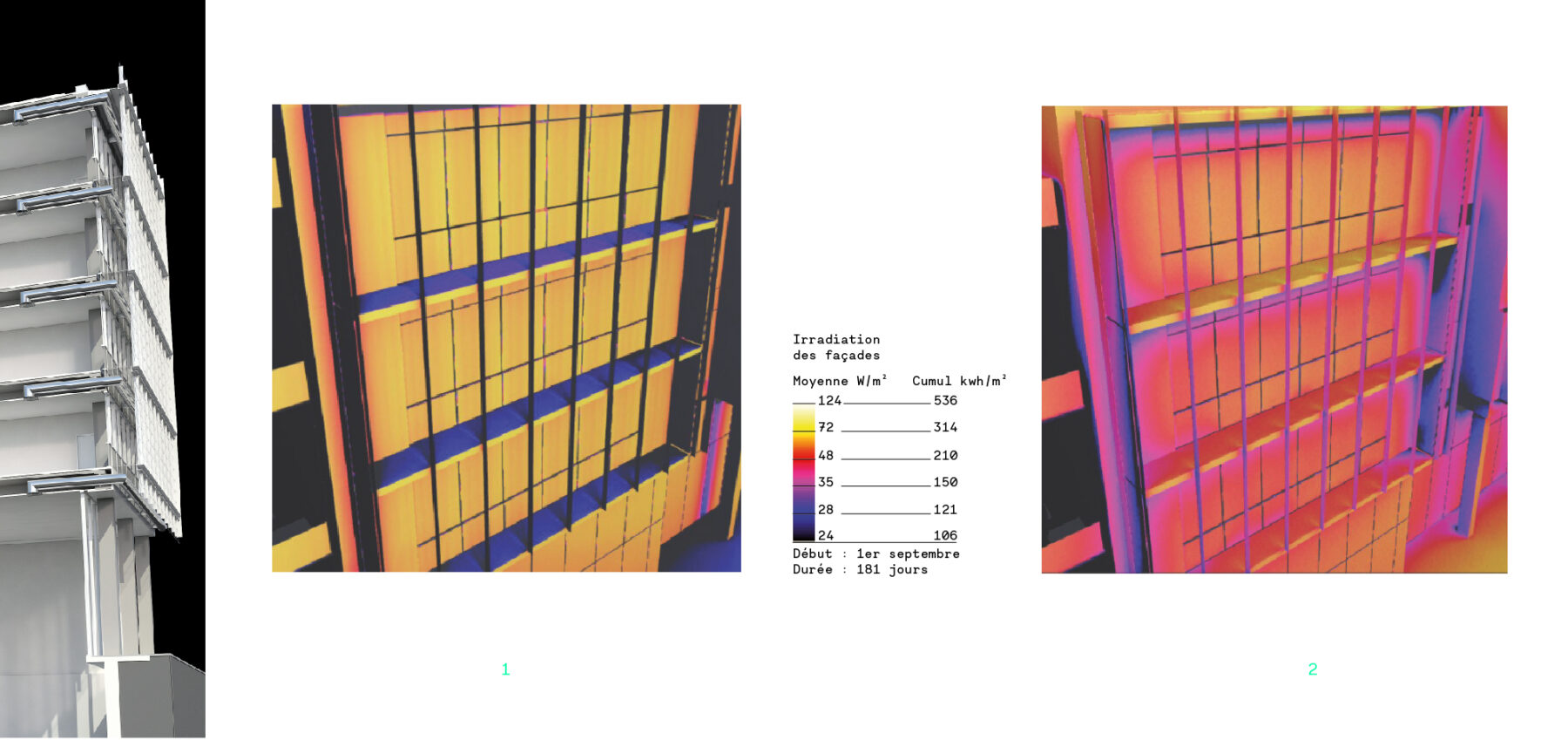 ENS Cachan South Facade Irradiation Studies