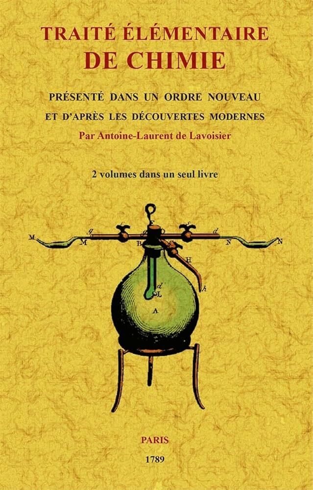 Couvertur Traité élémentaire de chimie Lavoisier Couvertur Traité élémentaire de chimie Lavoisier