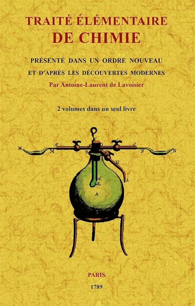 Couvertur Traité élémentaire de chimie Lavoisier
