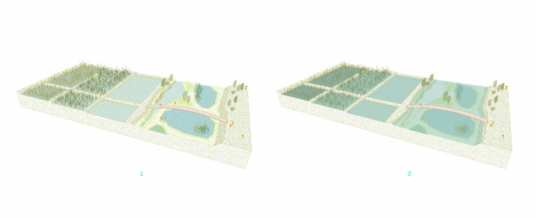 Axonometric Projection Pollution Control Park